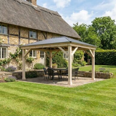 Yardistry Wooden Gazebo 12ft x 16ft (3.7m x 4.9m), Meridian Series 3.7m x 4.9m Wooden Gazebo yardistrydirect.co.uk 1