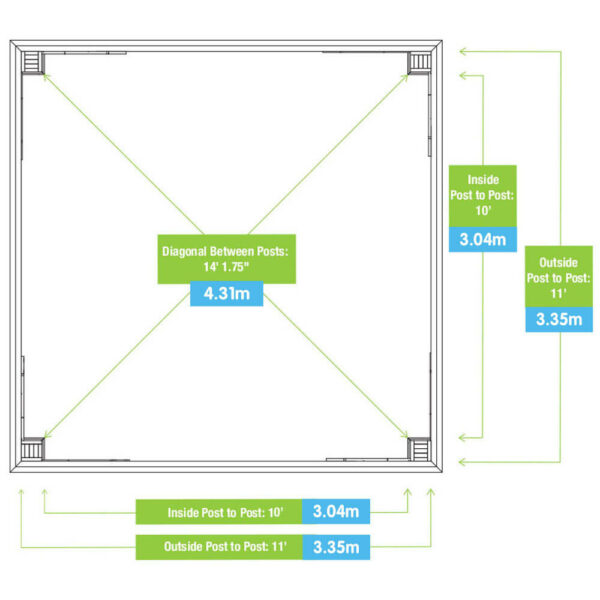 Meridian Gazebo 12ft x 12ft (3.7m x 3.7m) - Image 12
