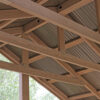 14ft x 12ft (4.3 x 3.7m) Cedar Pavilion with Privacy Wall & Aluminium Roof - Image 5