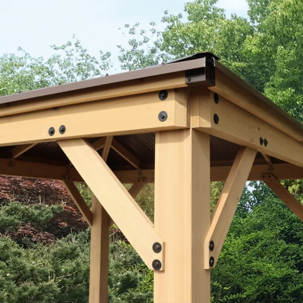 Yardistry Wooden Hot Tub Shelter 12ft x 12ft (3.7m x 3.7m) with Mesh Kit - Image 8