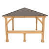 12ft Meridian Gazebo Wooden Bar Counter - Image 6