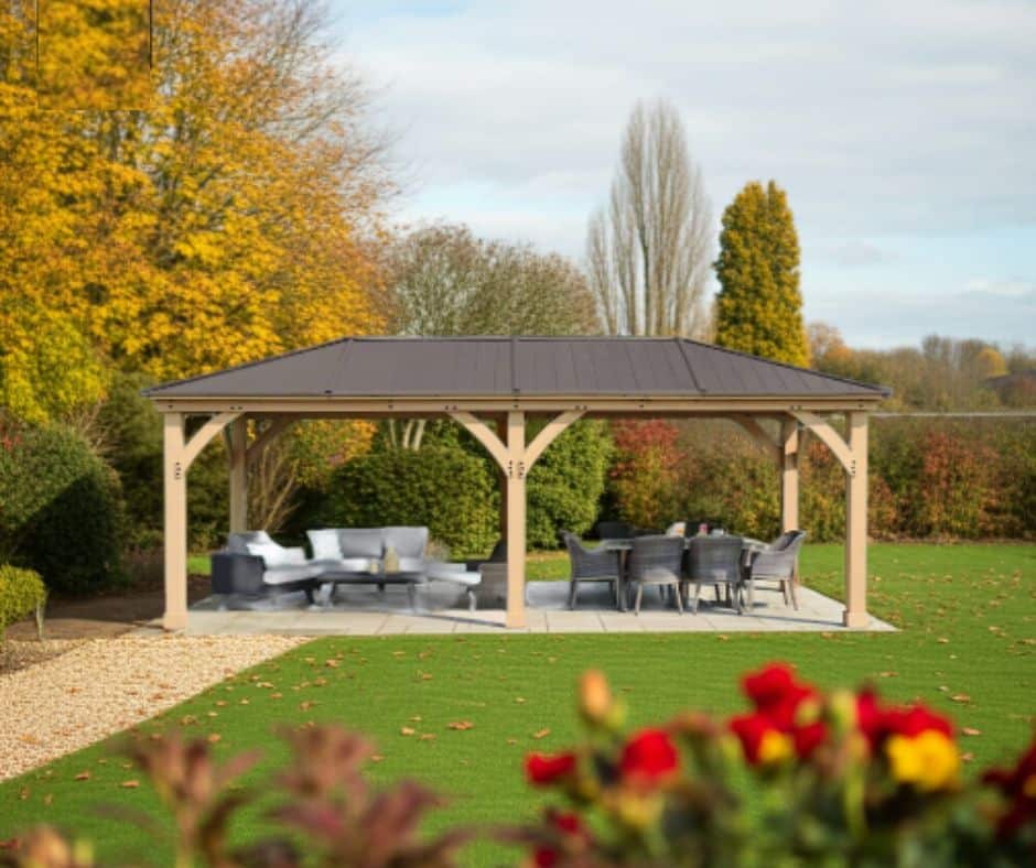 Yardistry Wooden Gazebo 12ft x 24ft (3.7m x 7.4m), Meridian Series
