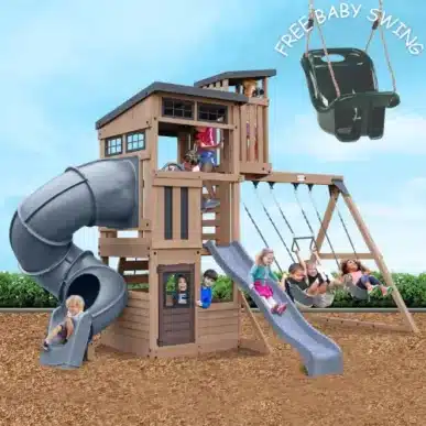 The Skyline Lookout Wooden Climbing Frame Backyard Bliss yardistrydirect.co.uk 1