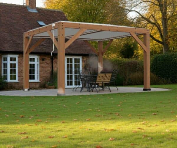 Yardistry Wooden Pergola 13ft x 11ft (4m x 3.4m) With Louvered Roof