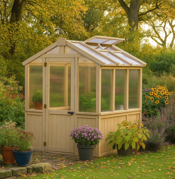 Yardistry Wooden Greenhouse 6.7ft x 6ft (2.3m x 2m), Meridian Series
