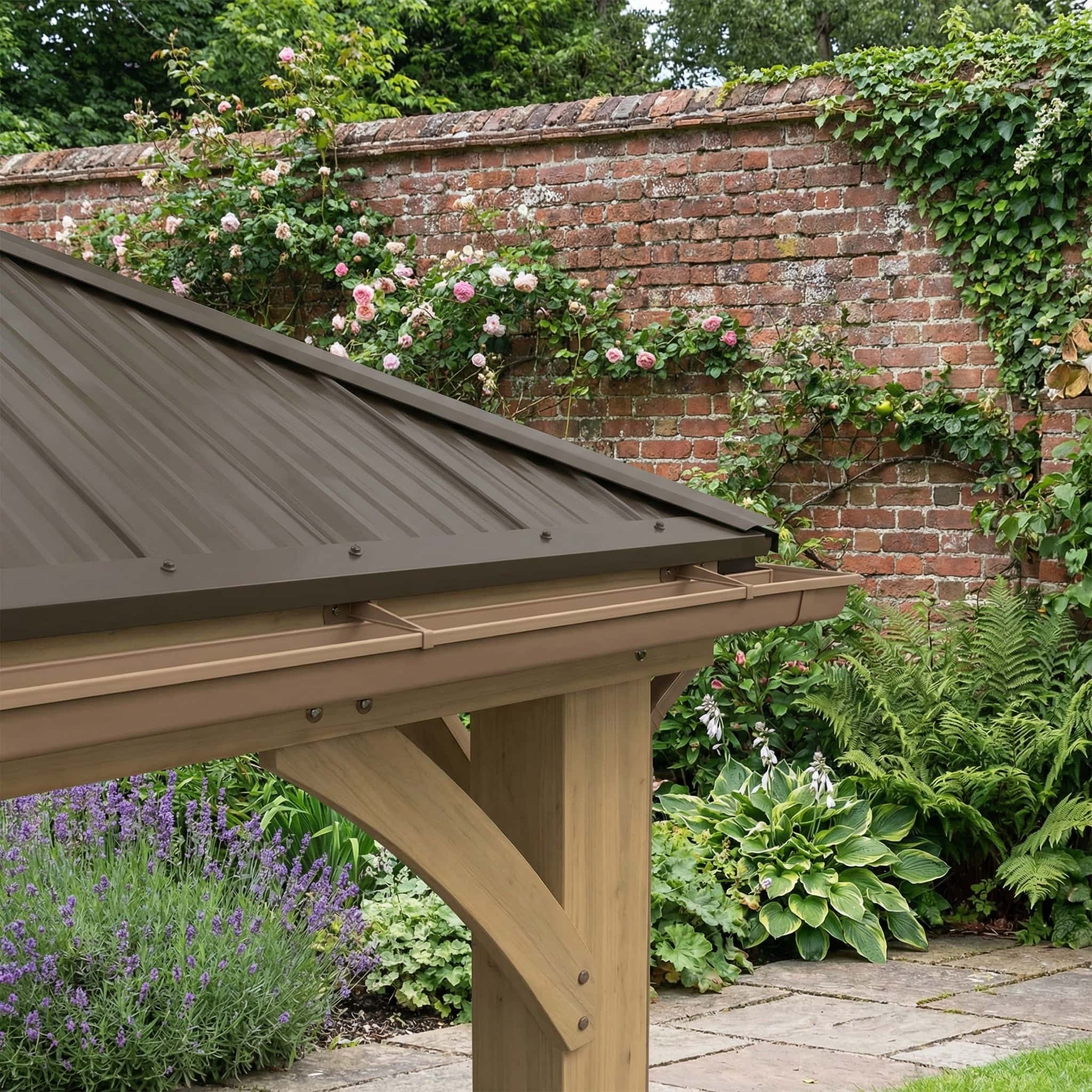 Rain Gutter Kit for 12ft x 10ft Meridian Gazebo Gazebo Gutter yardistrydirect.co.uk 1