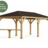 Meridian Gazebo 12ft x 24ft (3.7m x 7.4m) with Wooden Bar Counter