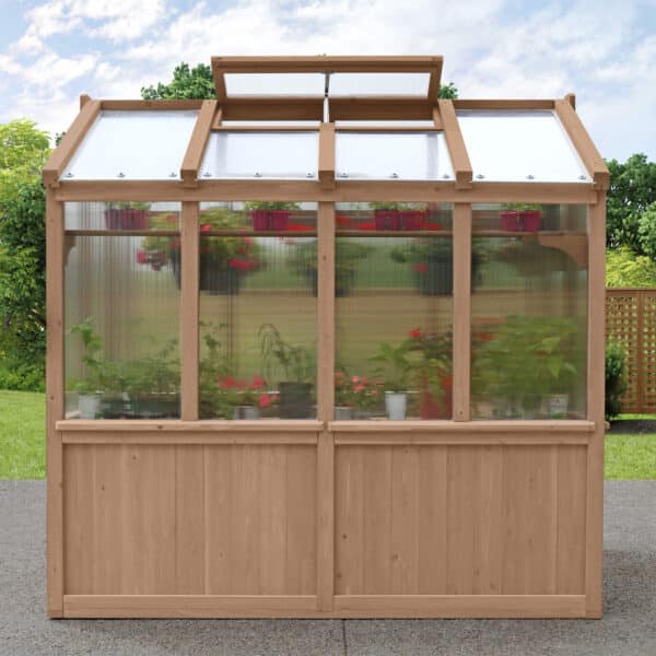 Yardistry Wooden Greenhouse 6.7 ft x 7.8 ft (2.06 m x 2.38 m), Meridian Series - Image 11