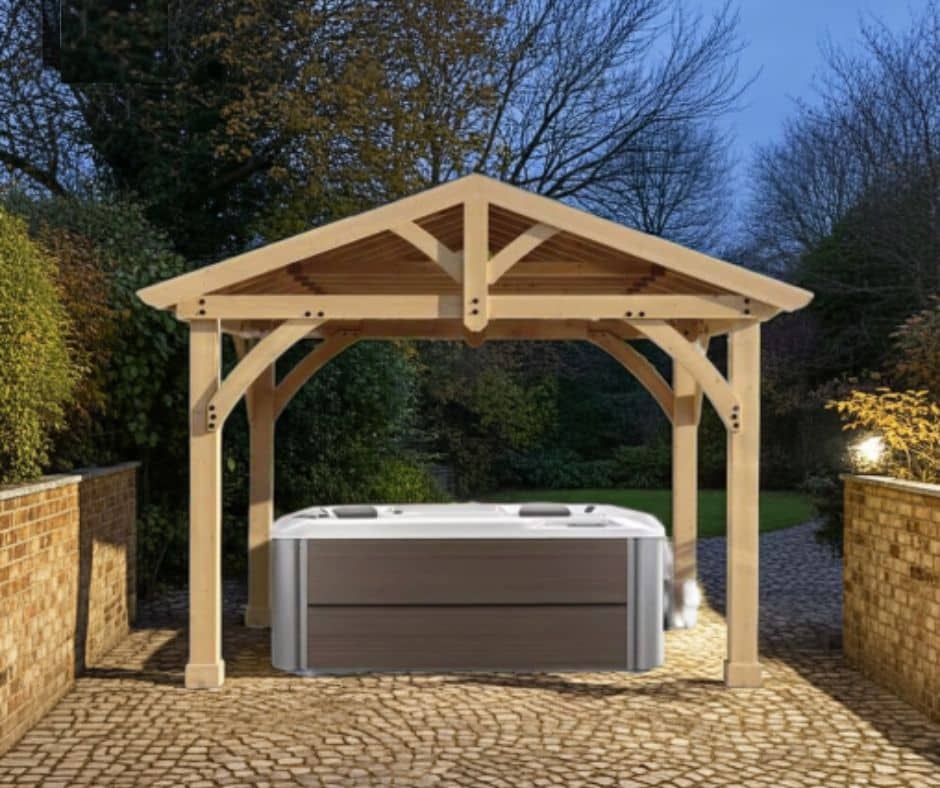 Hot Tub Wooden Pavilion 13ft x 11ft (4m x 3.4m)