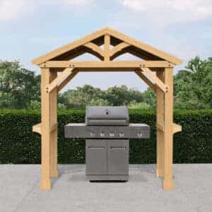 Yardistry Wooden BBQ Pavilion 5.8ft x 8ft (1.7m x 2.4m) Backyard Bliss yardistrydirect.co.uk 2