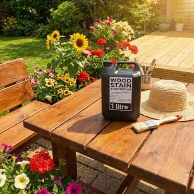 Yardistry Direct Touch Up Stain 1L – Mocha Brown cedar wood gazebo yardistrydirect.co.uk