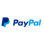 PayPal logo with overlapping blue “P” and bold lettering, symbolizing secure online payments.