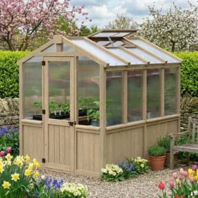 Meridian Wooden Greenhouse 6.7ft x 7.8ft (2m x 2.4m) 100% premium Cedar (Cunninghamia Lanceolata) 1