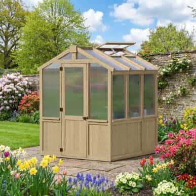 Yardistry Wooden Greenhouse 6.7ft x 6ft (2.3m x 2m), Meridian Series 100% premium Cedar (Cunninghamia Lanceolata) 1